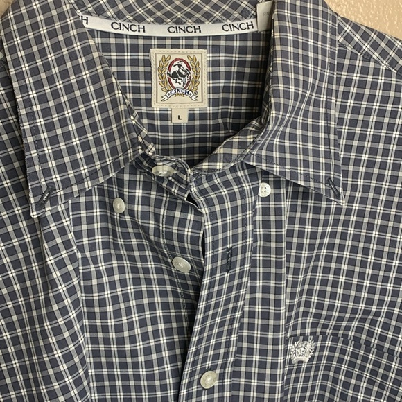 Cinch Other - CINCH Navy and White Classic Fit Shirt EUC